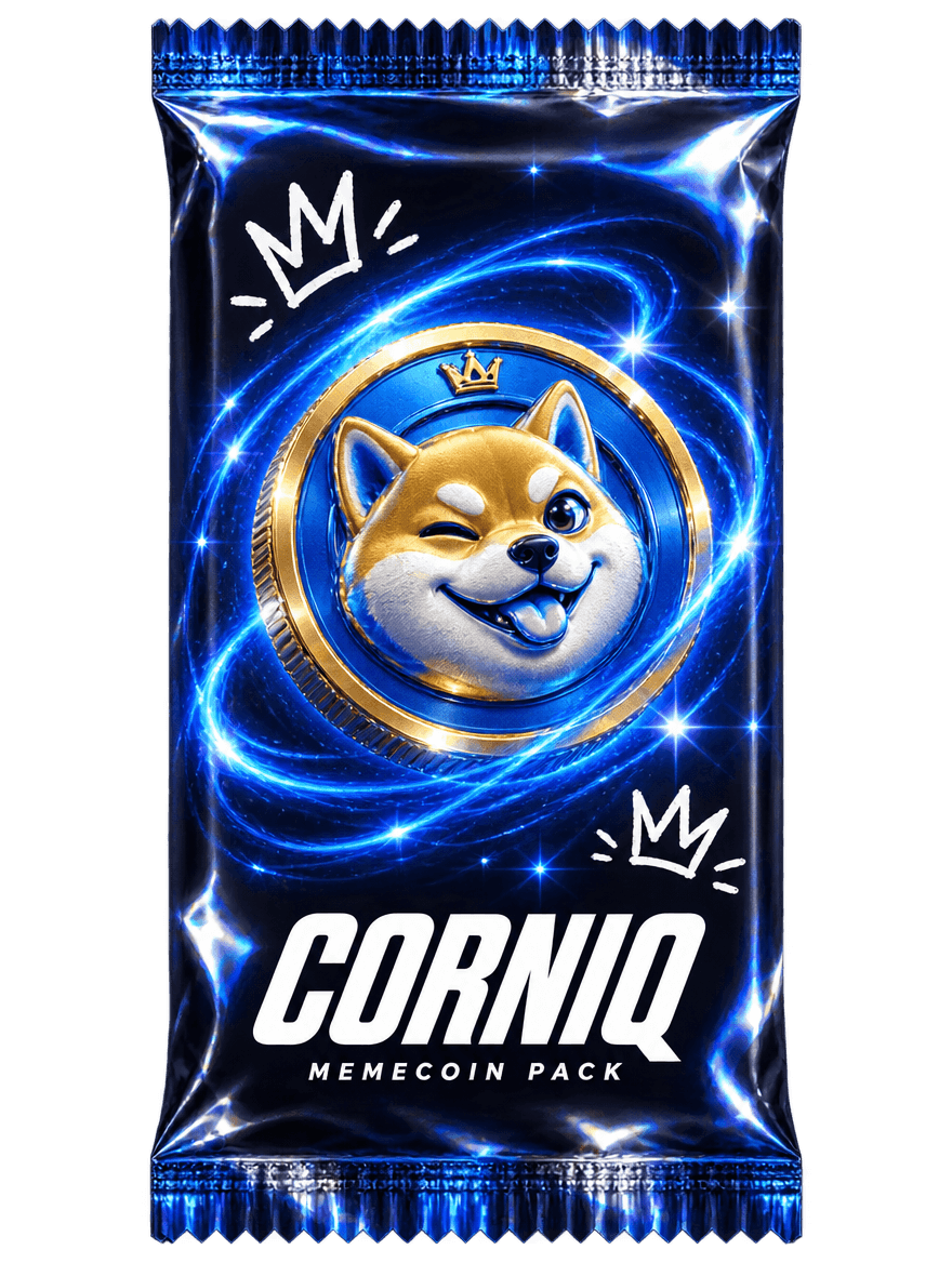 CORNIQ Starter pack #0412, BONK wrapper with a winking shiba coin